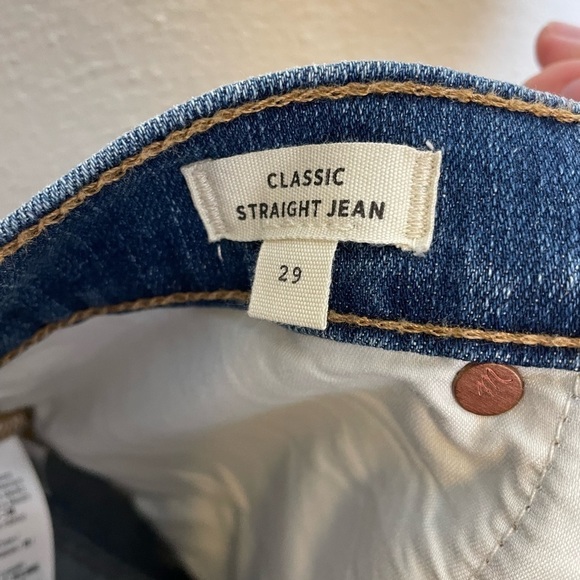Madewell Distressed Classic Straight Jeans - Picture 7 of 9